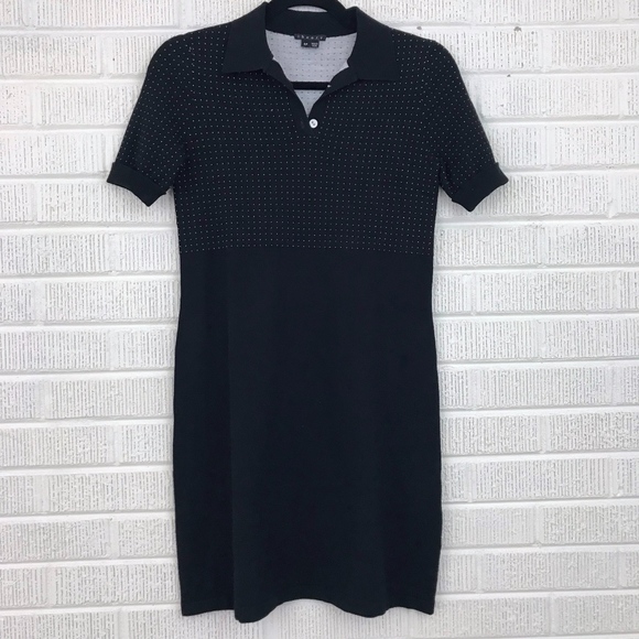 Theory Dresses & Skirts - Theory Ilsa Shock Dress Polo Polka Dot Knit - Sz S